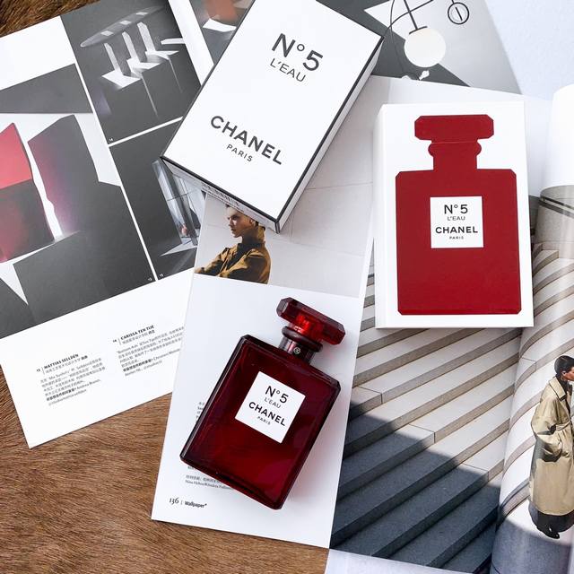 counter quality Chanel red limited series, No. 5 commemorative edition perfume.