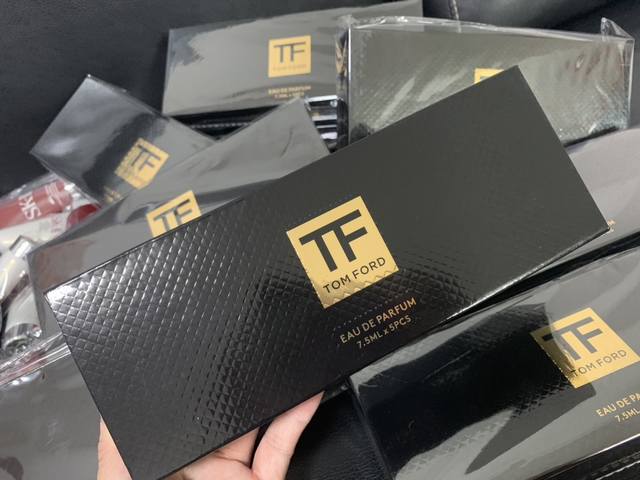 Counter quality New Tf sample perfume five-piece set long with gift bag 5*10Ml,