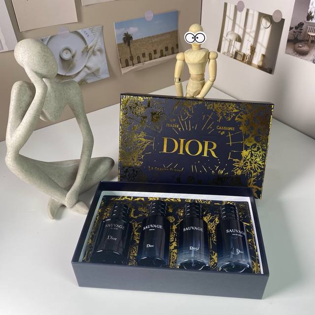 Original quality Dior Wilderness perfume sample set of four in black box! Contai