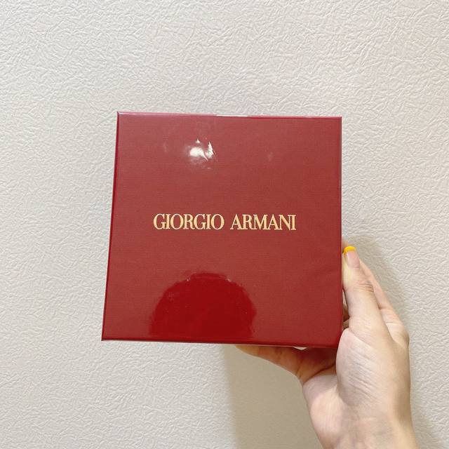 Counter quality Armani sample set of 4 square boxes containing 1. Armani red lov