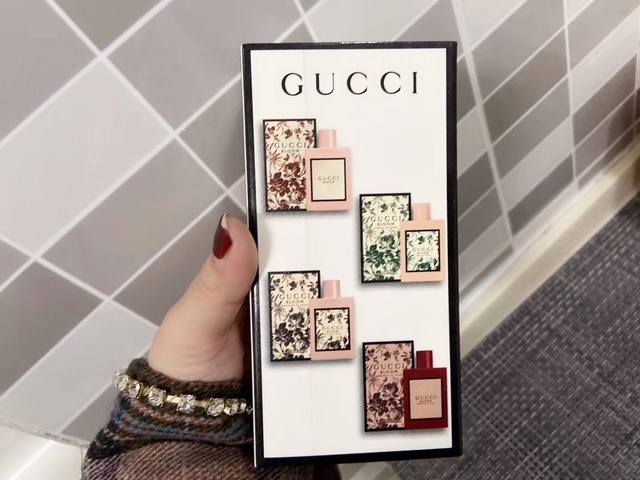 Counter quality Gucci Floral Perfume Sample 5Ml Four-piece Set! Contains: Red, G