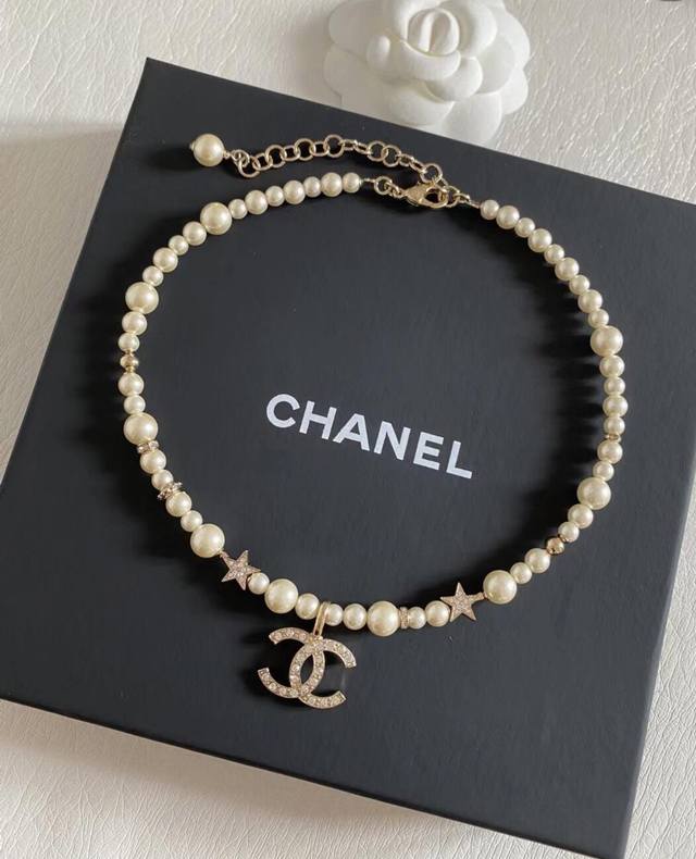 New product recommendation Chanel full diamond star double C pearl clavicle neck