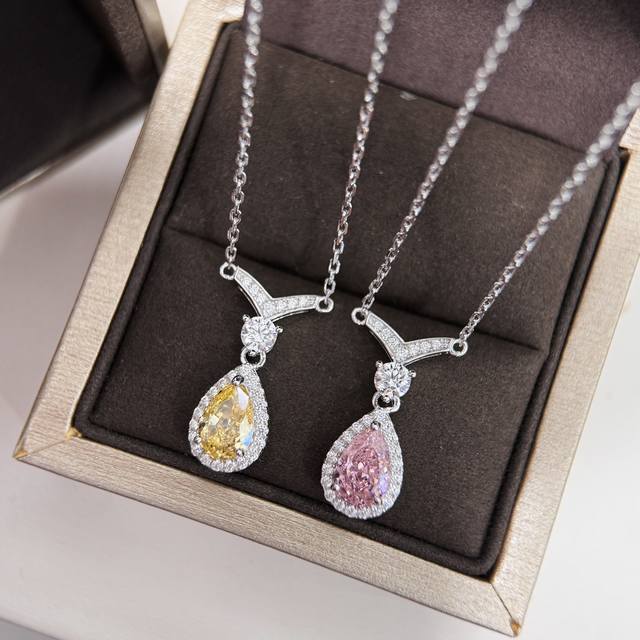 A3257 simulated diamond new Chaumet Paris water drop diamond necklace made of hi