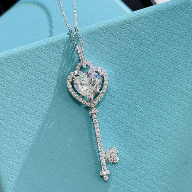 A3614 Bulingbuling new imitation diamond key necklace, high-end 925 sterling sil