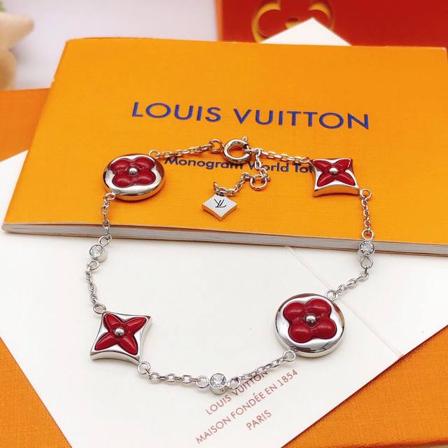 No. Lsl0100 Lv*Latest red mother-of-pearl bracelet consistent Zp brass material