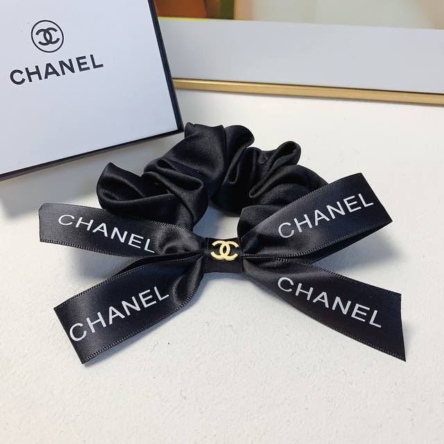 Chanel Xiaoxiang Chanel hair band ribbon bow titanium steel logo rubber band hai