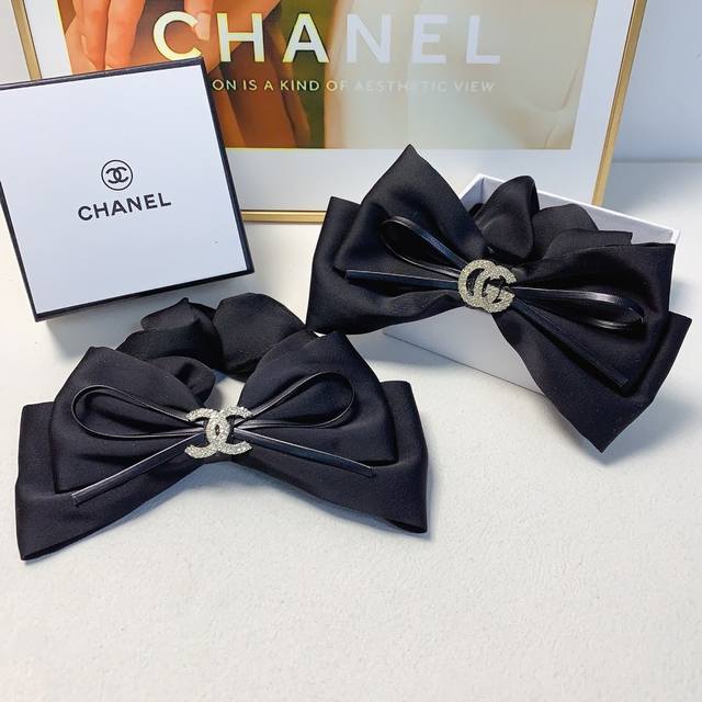 Chanel Gucci Bowknot Logo Rubber Band Hairband Temperament All-match Little Fair