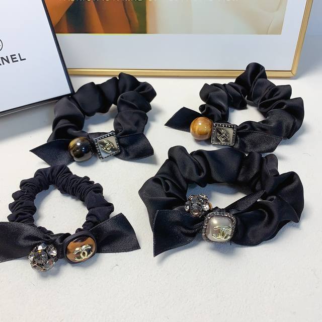 Chanel Xiaoxiang Chanel hair band bow logo rubber band hair band temperament all