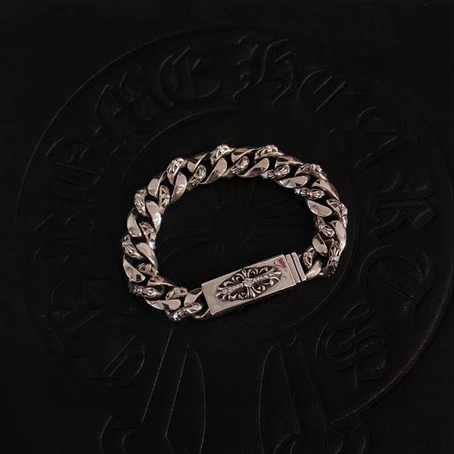 Chrome Hearts Cross Flower Half Flower Inlaid Stone Bracelet Counter Version Mat