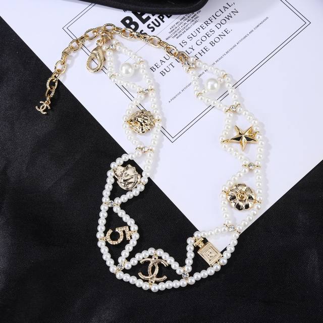 Chanel new necklace counter synchronous new double C precision crafted original