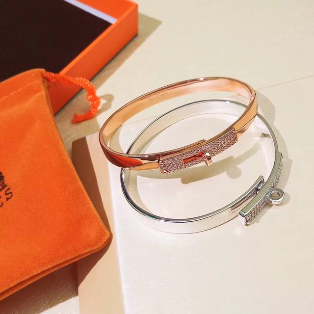 Hermes bracelet Hermes classic Kelly bracelet sub-gold material diamond bracelet