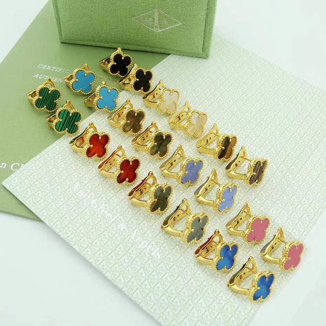 Van Cleef & Arpels Vca single flower four-leaf clover earrings are finally avail
