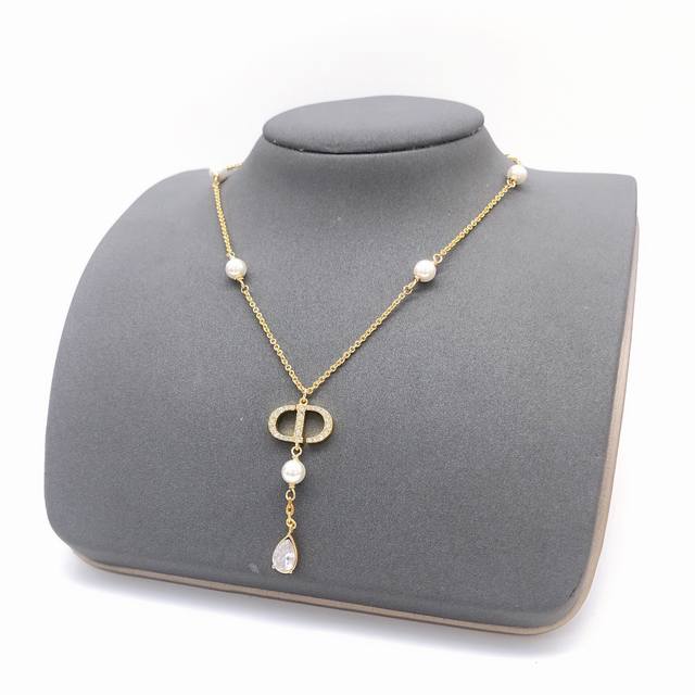 No. Dxl0159 Cd teardrop tassel necklace