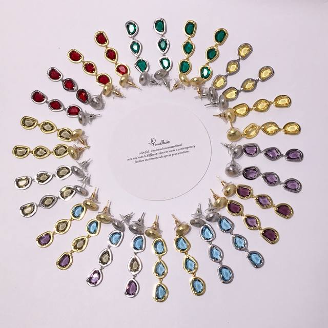 Italian style Baoman Fengliusha gold and silver color irregular faceted colored