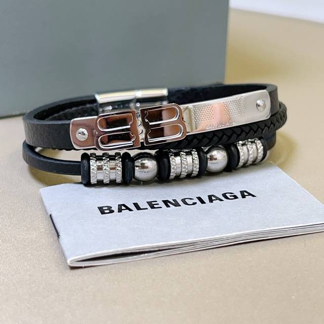 New product on sale Balenciaga bracelet, the latest model, pure handmade cowhide