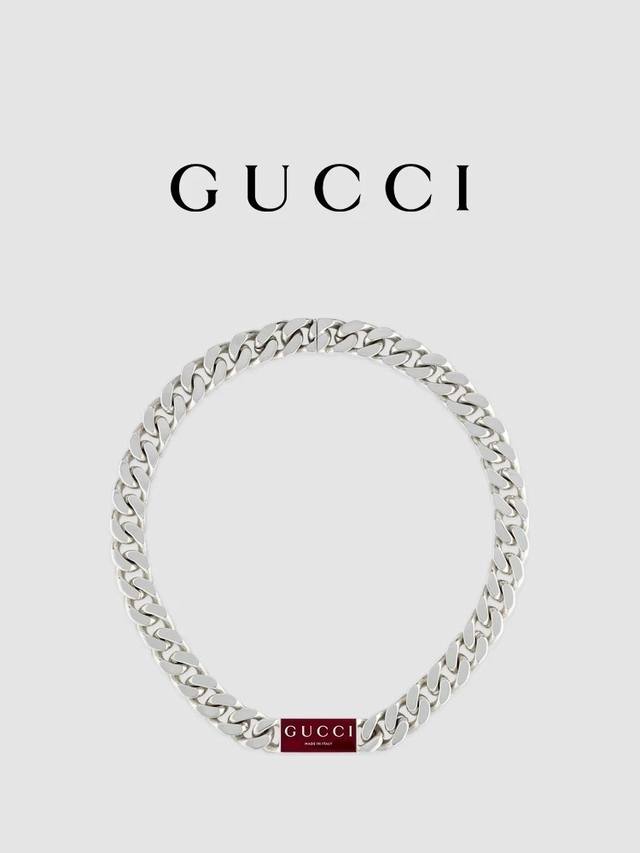 New Year gift] Gucci Trademark series enamel chain necklace