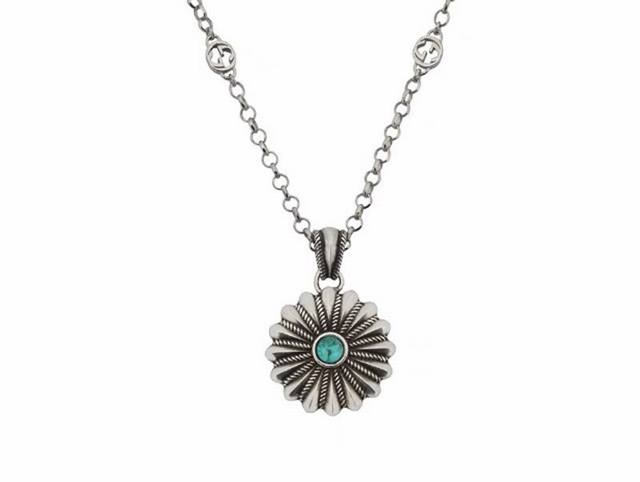 New arrival Gucci Lnterlocking G Log turquoise necklace Color retention is longe