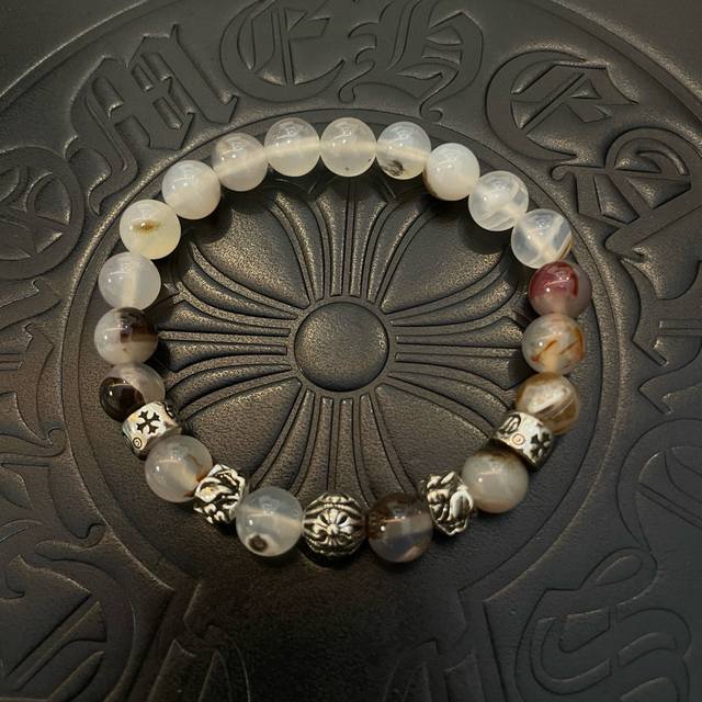 New counter quality Chrome Hearts classic retro multi-element white crystal brac