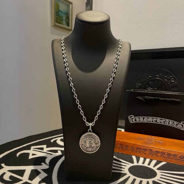 New counter quality Chrome Hearts classic retro necklace personalized letter rou