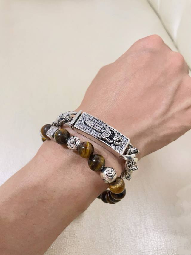 New counter quality Chrome Hearts classic retro cross flower sword full diamond