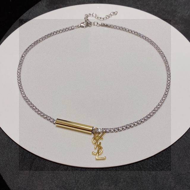 New Ysl Saint Laurent necklace Original brass material Yves Saint Laurent was fo