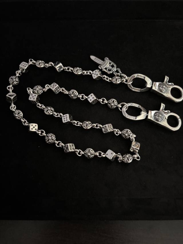 Chrome Hearts Dice Double Buckle Pants Chain Bag Chain