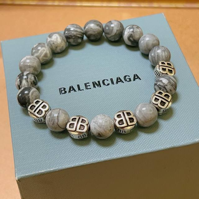 Special counter exquisite version natural agate stone Balenciaga bracelet Thai s