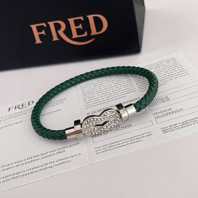 Popular Fred bracelet, full diamond 8-shaped buckle bracelet, symbolizes luck, m