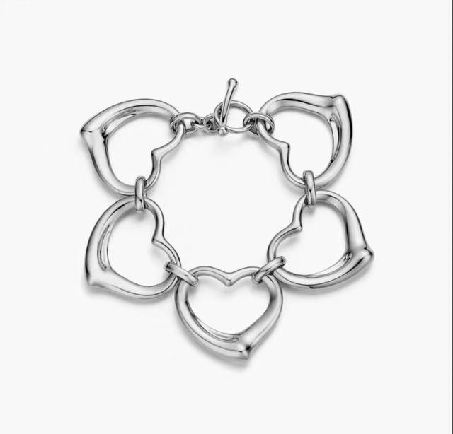 T bracelet Tiffany bracelet 5 love hearts big heart bracelet exaggerated bracele