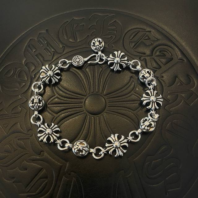 New counter quality Chrome Hearts Chrome Hearts Cross *Multi-element bracelet wi