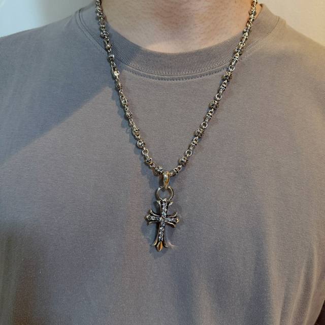 New counter quality Chrome Hearts classic retro flower ball skull necklace with