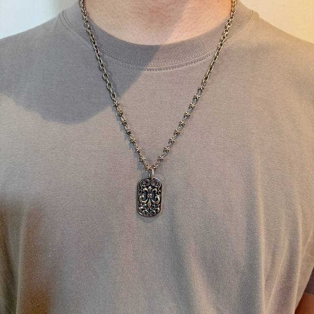 New counter quality Chrome Hearts classic retro necklace square brand Scout flow