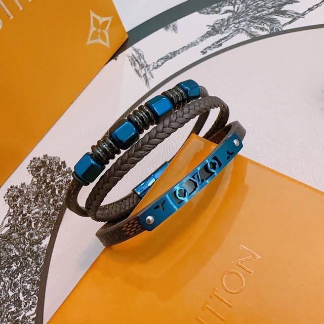 High quality Lv Louis Vuitton cowhide bracelet bracelet original goods counter n