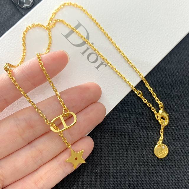 No. Dxl0003 Dior original new product Cd star diamond necklace high-end quality,