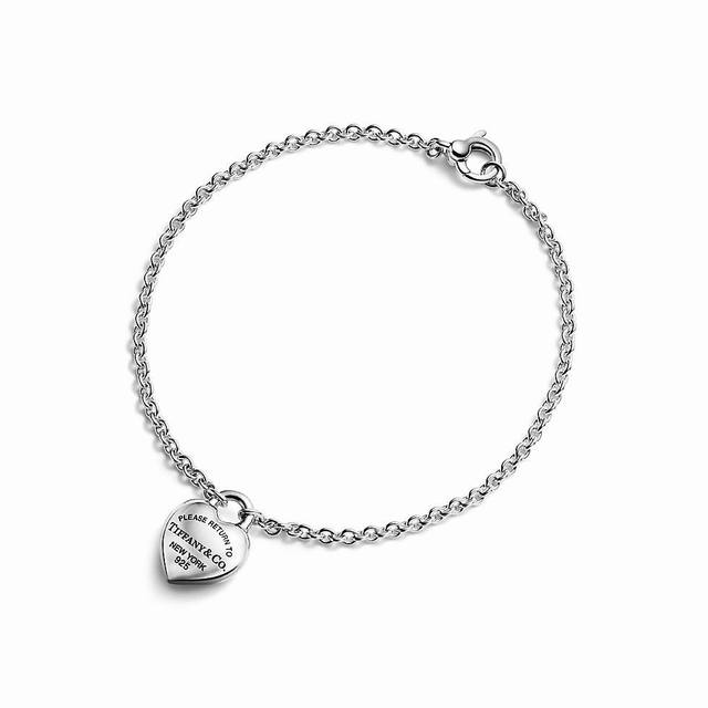 Tiffany bracelet peach heart love bracelet unisex classic all-match all-match si