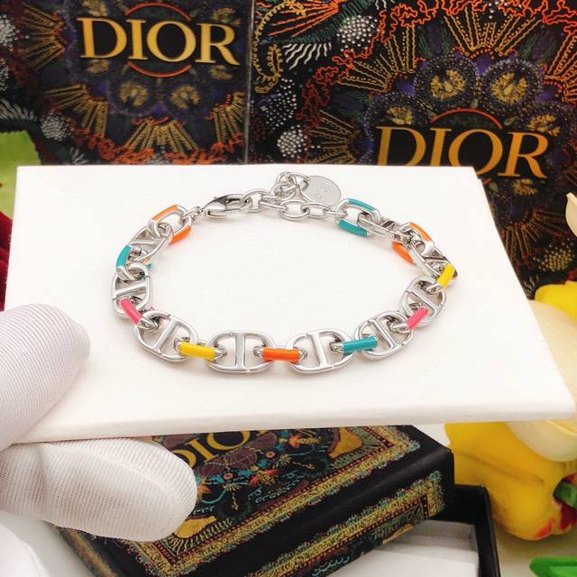 No. Dsl0200 Dio*Latest oil drop color pig nose bracelet consistent Zp brass mate