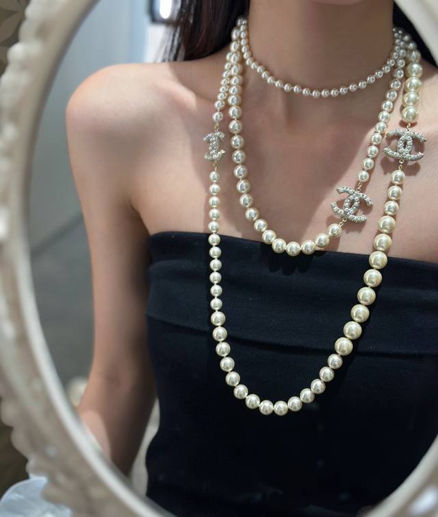 No. Xxl0807 Ch Nel 100th Anniversary Edition Pearl Sweater Necklace Customized 1