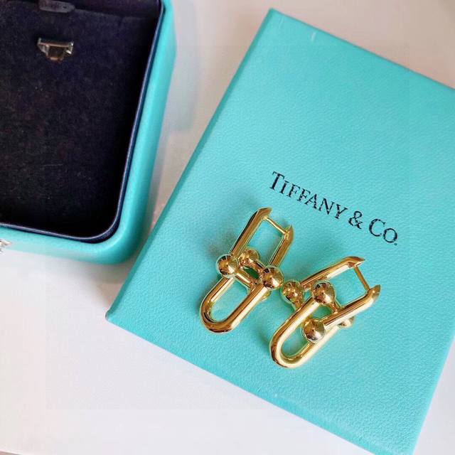 Tiffany Tiffany's hot debut joint double chain earrings are very European and Am