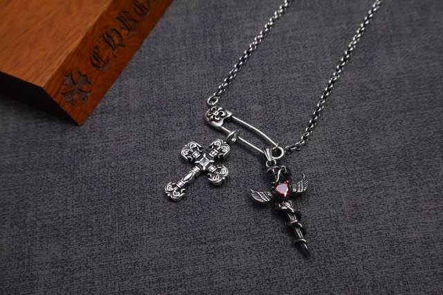 Seiko version] Chrome Hearts necklace brooch chain is so cool. Chrome Hearts nec