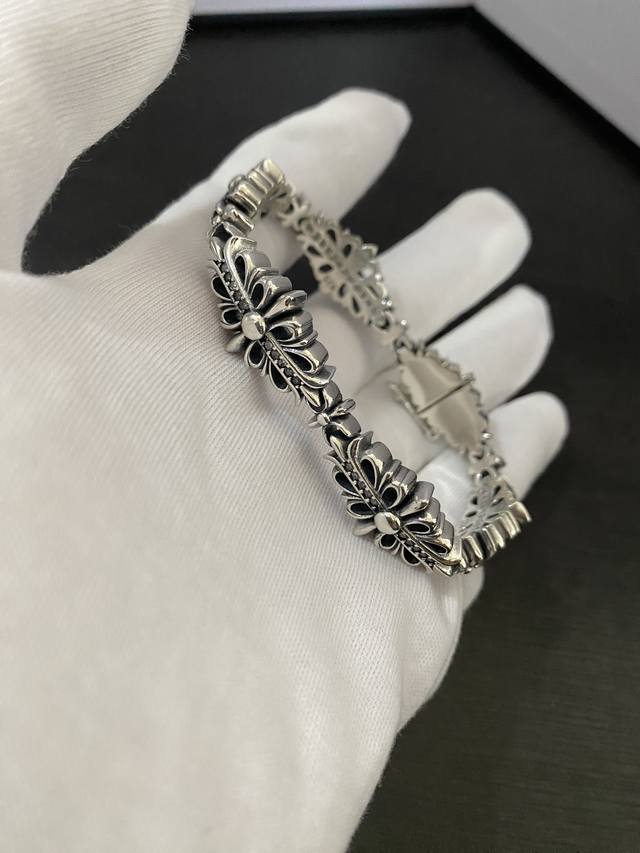 Chrome Heart Cross Diamond Hollow Distressed Couple Personality Versatile Bracel