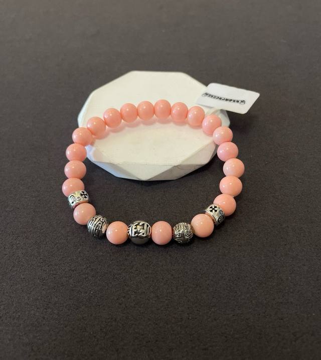 New counter quality Chrome Hearts classic pink beads *Retro multi-element bracel