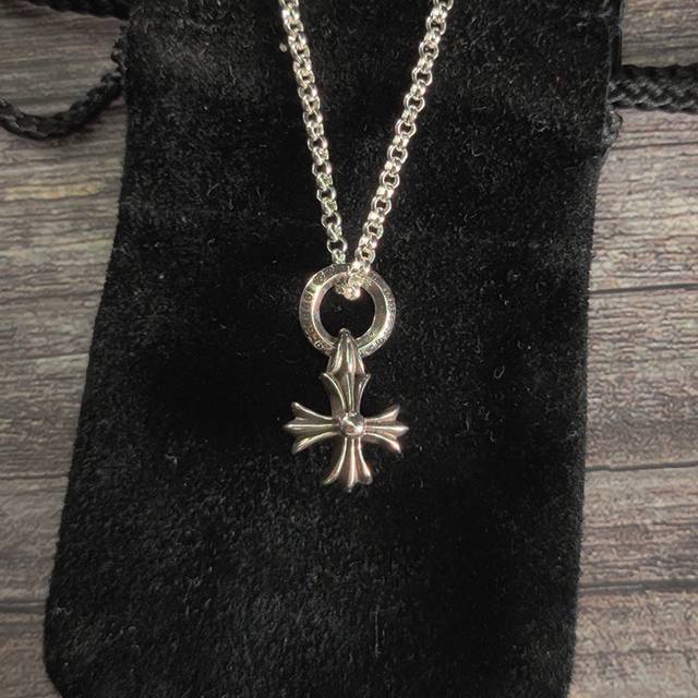Crocker retro hoop cross flower necklace European and American hip-hop personali