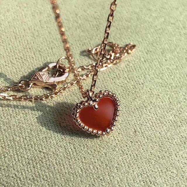 Vca Red Heart Necklace Love Necklace. Highest quality, purchasing agent level! C