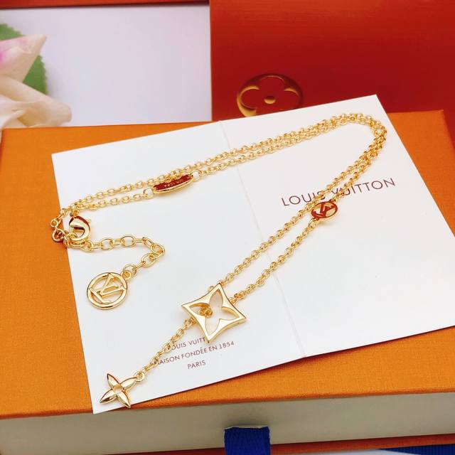 No. Lxl0191 Lv* Latest diamond hollow tassel necklace consistent Zp brass materi