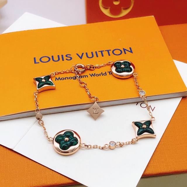 No. Lsl0104 Lv*Latest rose gold green green mother-of-pearl bracelet consistent