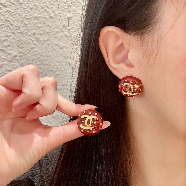 Chanel Star Double C Earrings