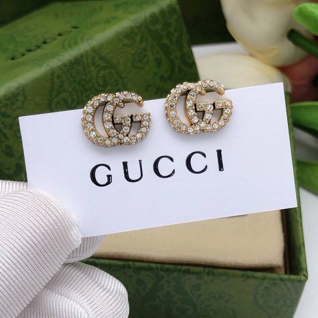 No. Ged0056 Gucci new double G diamond earrings mini