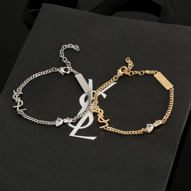 Ysl Saint Laurent Bracelet Original Brass Material Yves Saint Laurent was founde