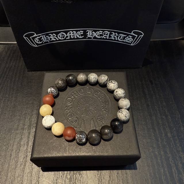 New counter quality Chrome Hearts retro multi-element color matching bracelet, c