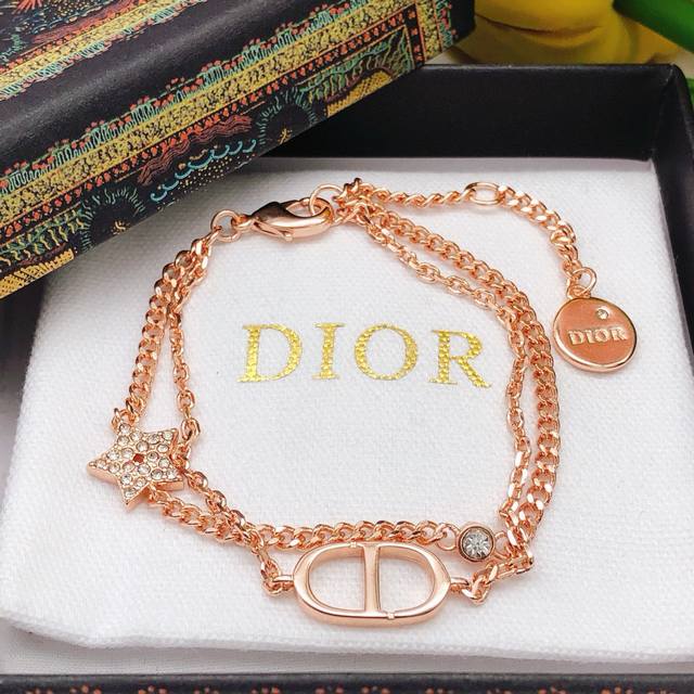 No. Dsl0088 Dio*Latest star bracelet rose gold consistent Zp brass material